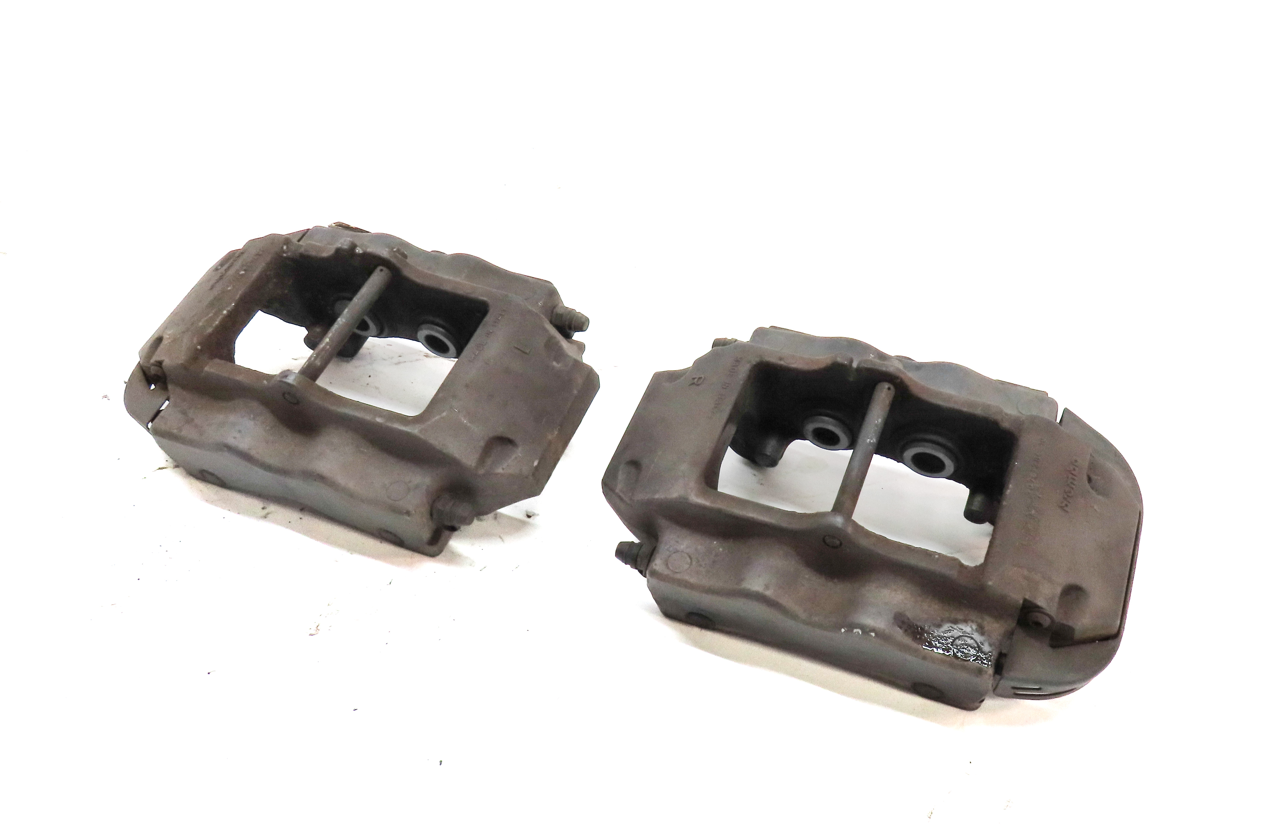 04-15 VW TOUAREG AUDI Q7 4L REAR LEFT & RIGHT ABS DISC BRAKE CALIPER SET2 BREMBO — exact item pictured